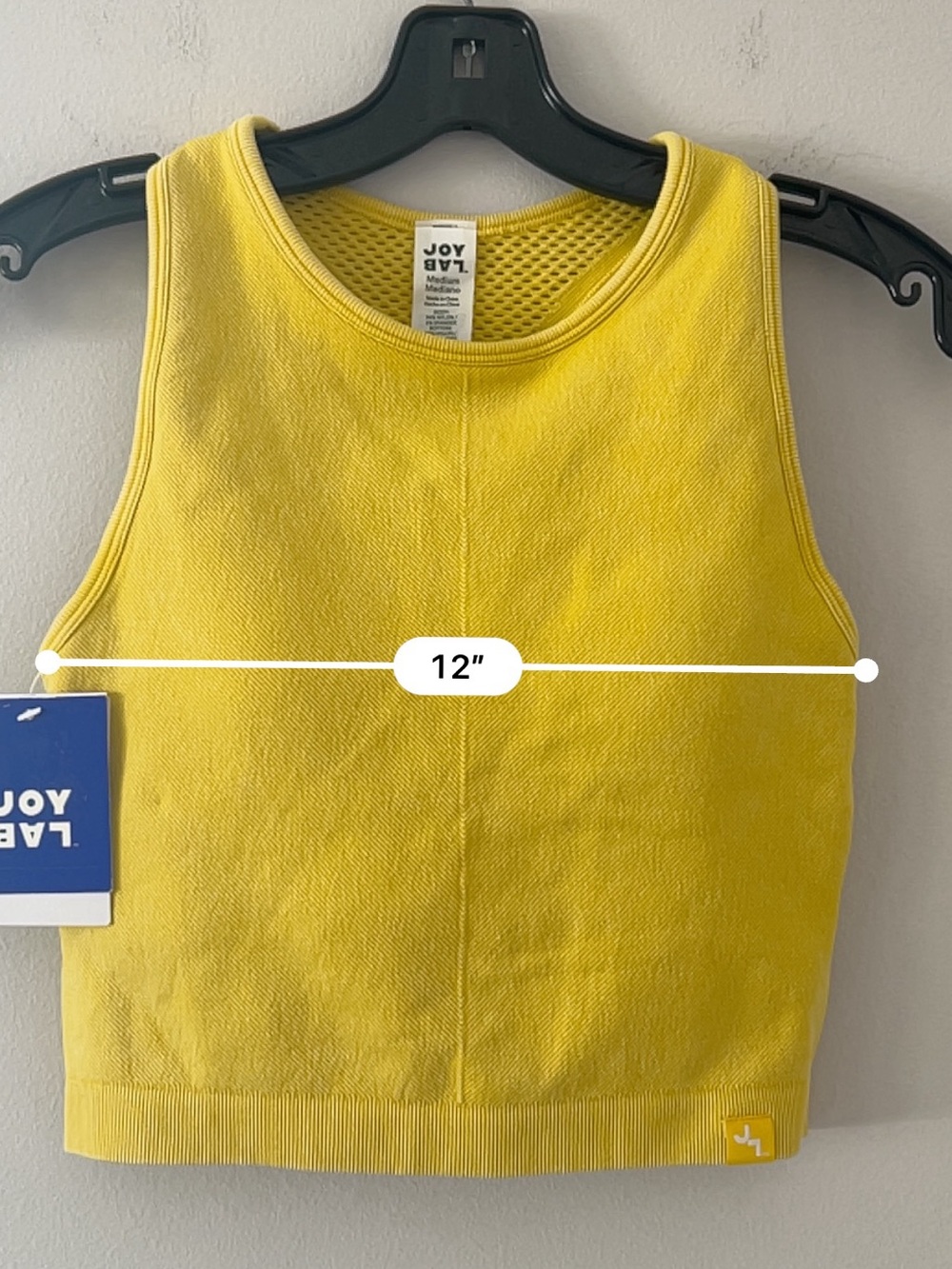 JoyLab Bright Yellow Ribbed Athletic Tank Women’s Size Medium (NWT) - Picture 6 of 8